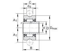LFR22/8-6-2RSR-NA軸承